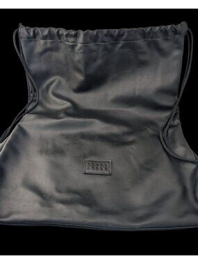 Gothic Black Squad Drawstring Backpack With Inner Zipper Pocket